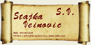 Stajka Veinović vizit kartica